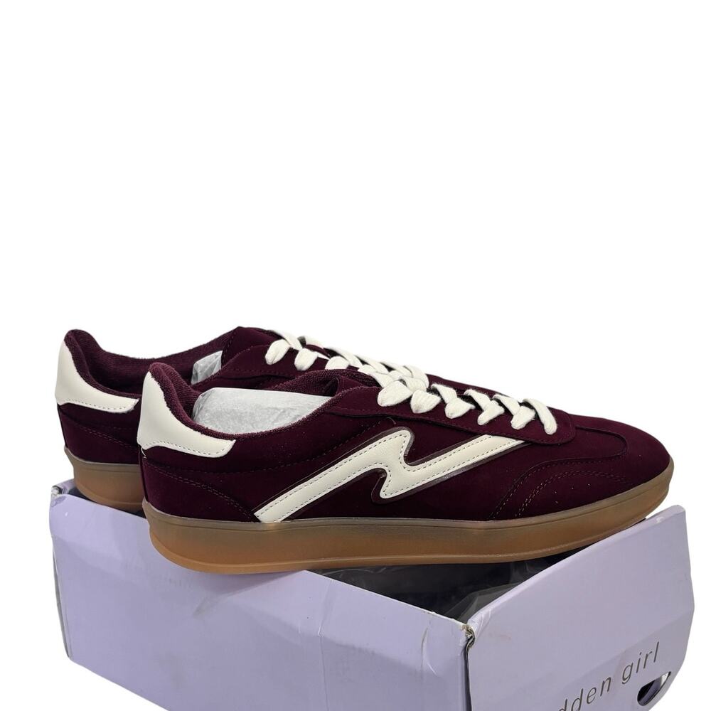 Madden Girl Giia Low Top Sneaker Burgundy Size 8.5 NEW